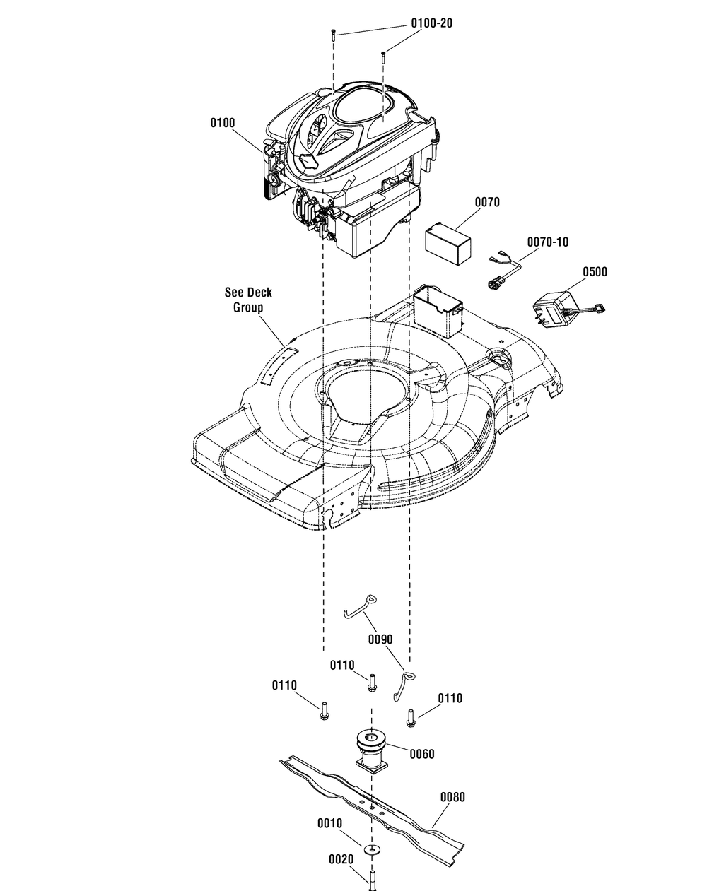 Engine Group (7502599) Diagram and Parts List for 7800887-BTXPV22725E 2012 Briggs and Stratton Lawn Mower